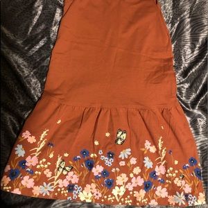 Little girls sleeveless dress brown